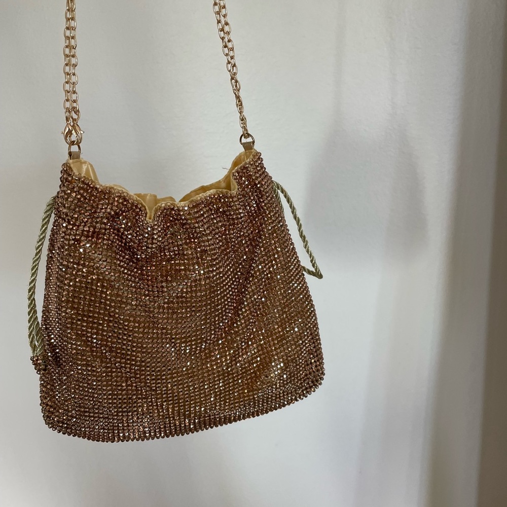 Gold rhinestone bag